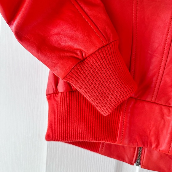 Danier: Leather Bomber Jacket - Size 2XS - Picture 8 of 13